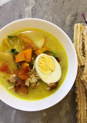 Foto resep Soto ayam santan simple