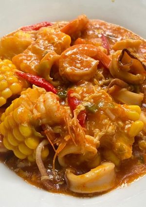 Foto resep Cumi udang saos padang