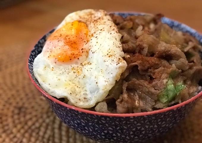 Yoshinoya “copycat” beef bowl