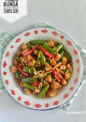 Foto resep Tumis Bunga Bawang Tempe Teri