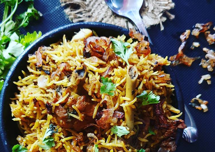 One pot Mutton briyani in pressure cooker