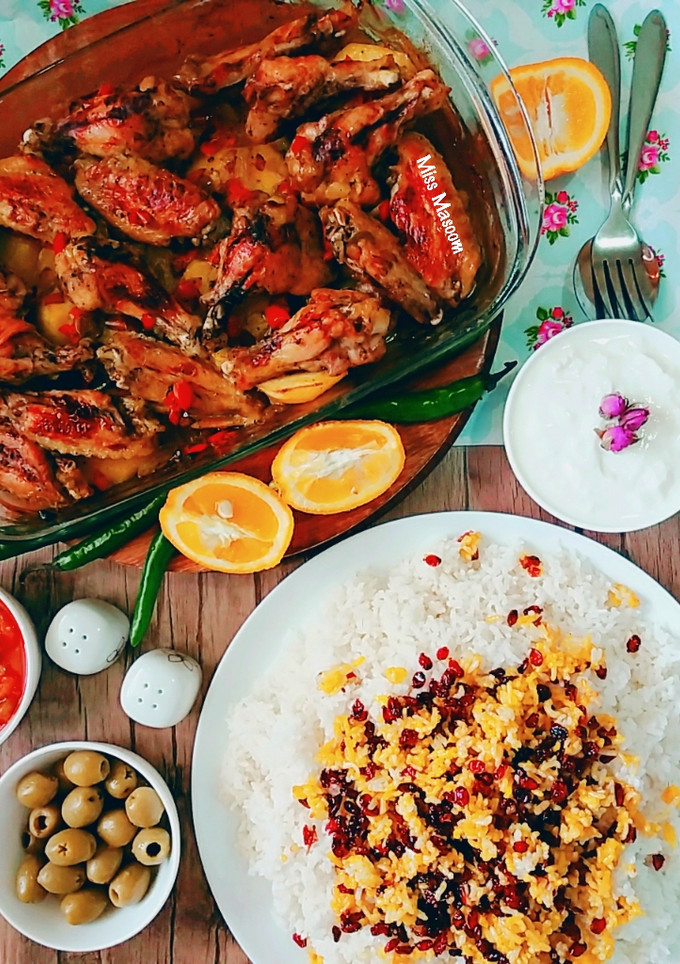 عکسی از دستور کتف و بال در فر