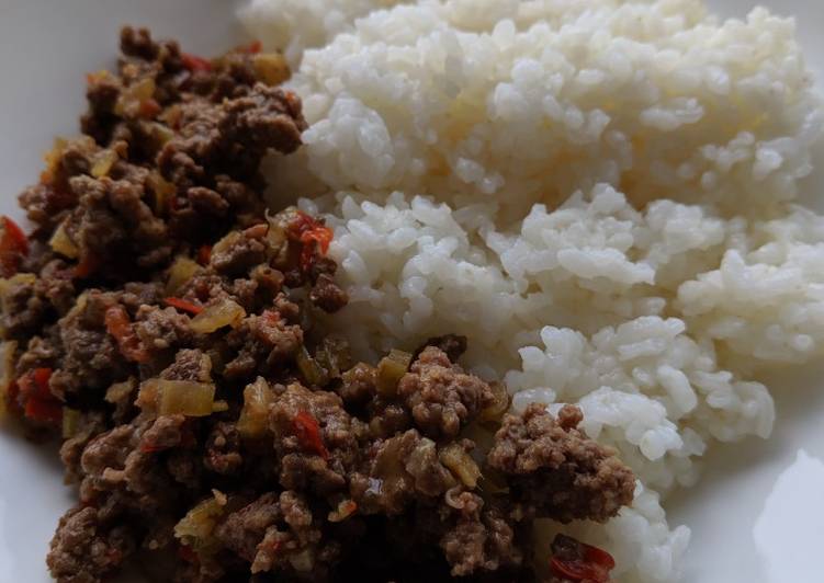 Minced Beef Soy sauce Donburi