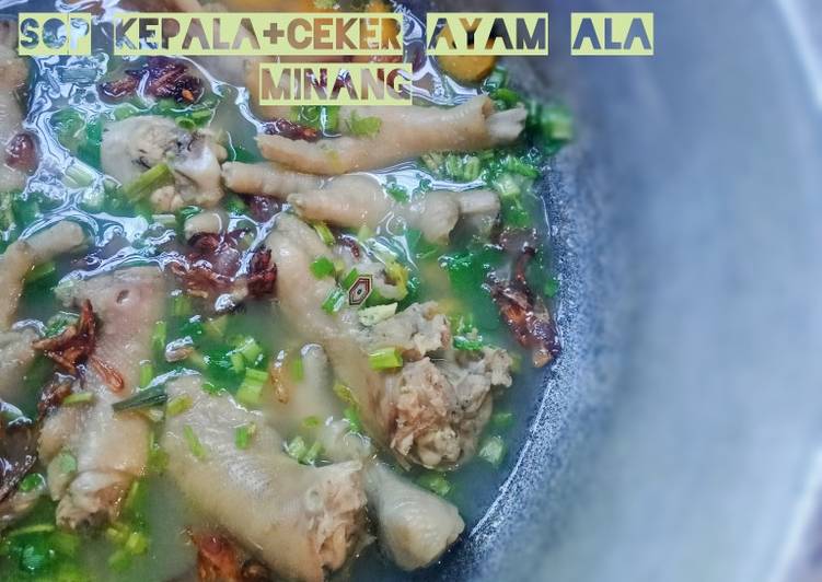Resep Sop Kepala+Ceker Ayam ala Minang, Enak Banget