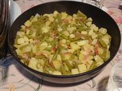 Una foto de hervir patatas