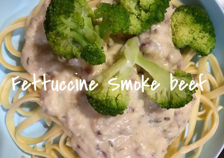 Resep Fettuccine Smoke Beef, Lezat Sekali