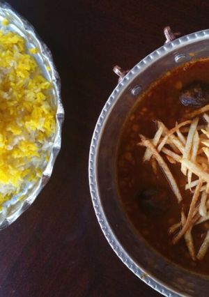 عکسی از دستور خورش قيمه