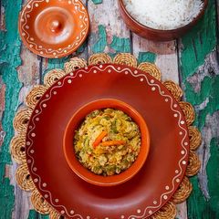 A picture of Jhinge Aloo Posto.