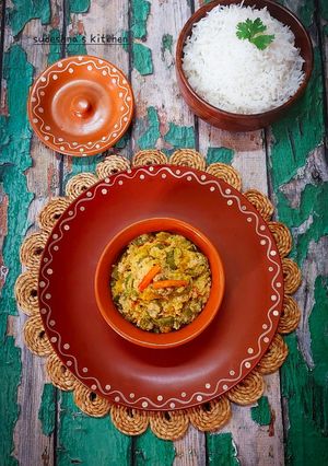 A picture of Jhinge Aloo Posto.