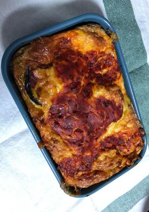 Una foto de Berenjenas al horno con queso