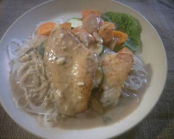 Latest Recipe Pan fried fish fillet with green curry sauce Delicious Nutritious