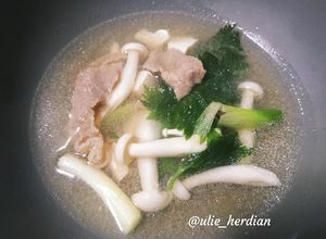 Foto resep Miso soup dgn beef dan jamur shimeji