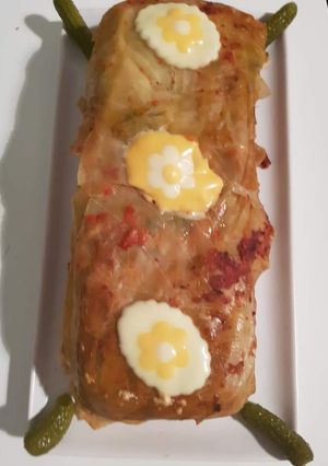 صورة لوصفة كيكة الكرنب واللحم المرحي