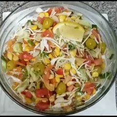 Super healthy corn salad || Corn with dressing salad A picture of Super healthy corn salad || Corn with dressing salad.