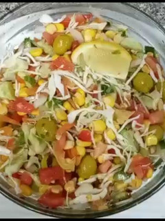 A picture of Super healthy corn salad || Corn with dressing salad.