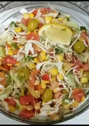 A picture of Super healthy corn salad || Corn with dressing salad.