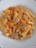 Pasta alla crema di zucca e salsiccia