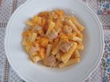 Pasta alla crema di zucca e salsiccia