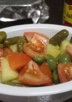 Una foto de Ensalada con melón y jalapeños