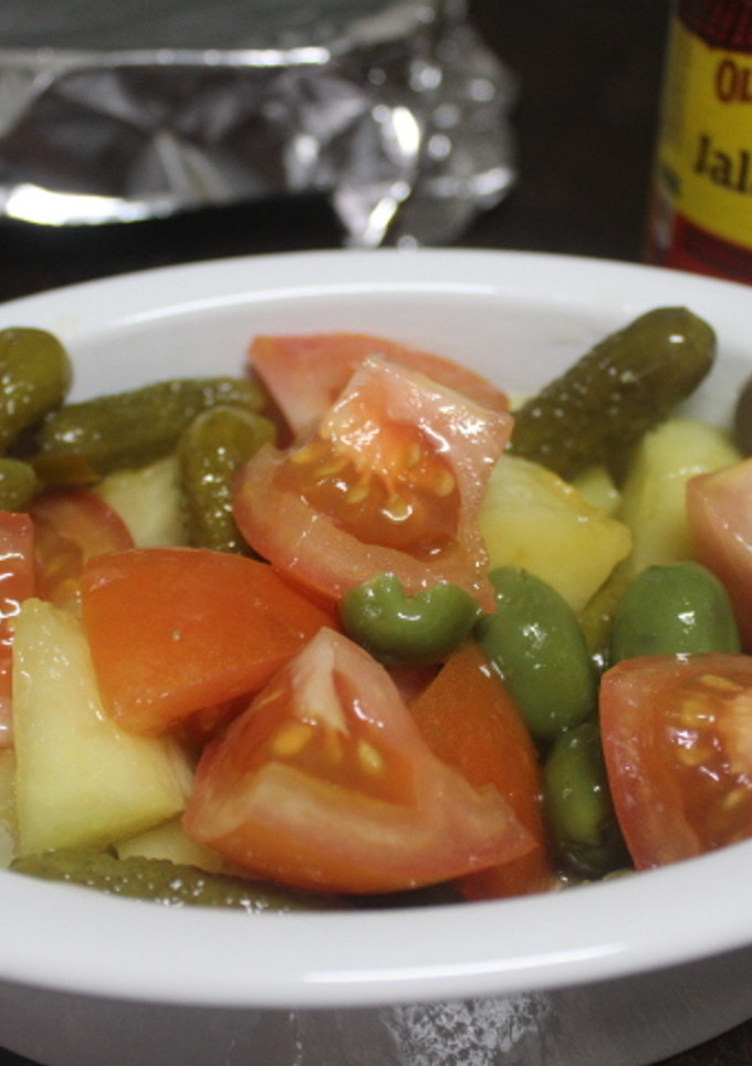 Una foto de Ensalada con melón y jalapeños