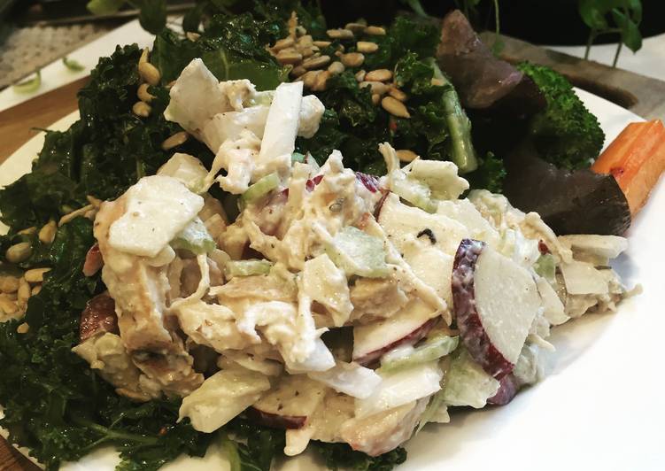 Steps to Make Apple &amp; Almond Chicken Salad in 14 Minutes for Beginners