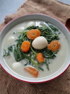 Foto resep Bobor Bayam Telur Puyuh