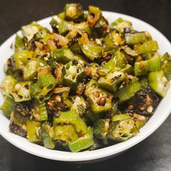 Masala bhindi A picture of Masala bhindi.