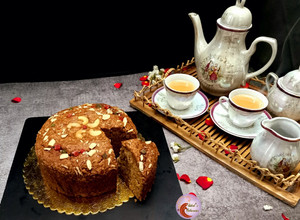 A picture of Eggless Banana Cake.