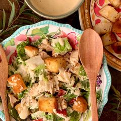 A picture of Chicken Caesar Salad.