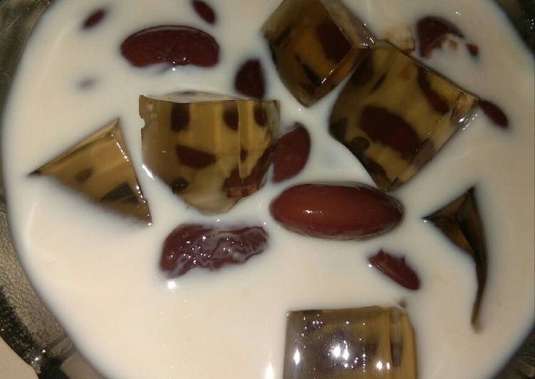 Langkah memasak Es Susu Kacang Merah enak