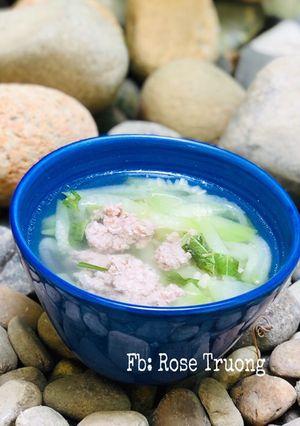 Hình của món Canh Dưa Nấu Thịt Nạc Xay.
