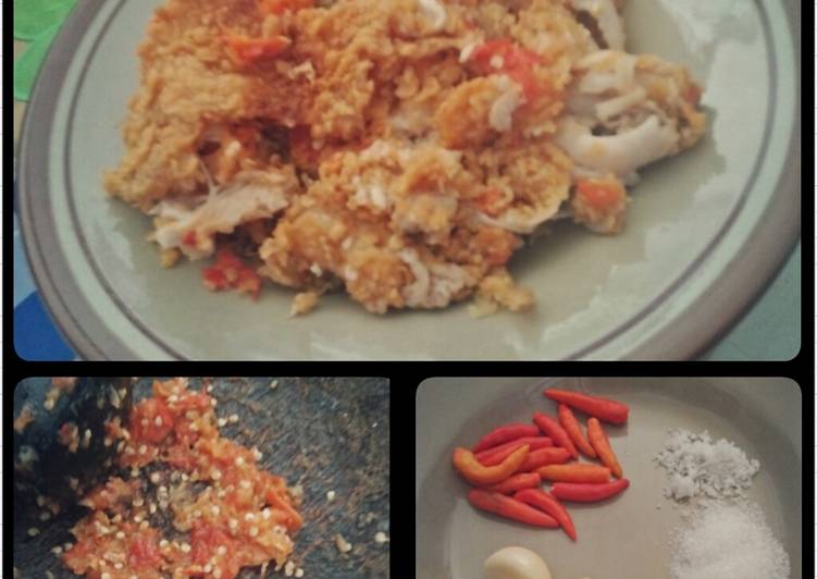 Langkah Mudah untuk Menyiapkan Ayam geprek mudah dan enak yang Menggugah Selera