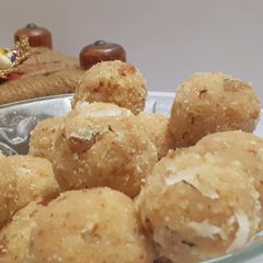 A picture of Rajasthani churma laddu.