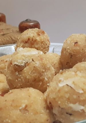 A picture of Rajasthani churma laddu.