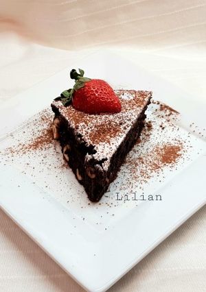 Φωτογραφία της συνταγής Brownie cake με στέβια & φουντούκια