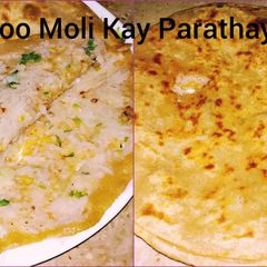 A picture of Aaloo Moli Kay Parathay.