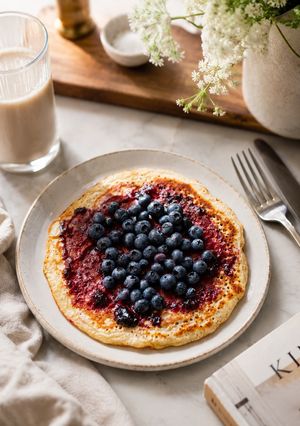 Una foto de Panqueques de avena fáciles