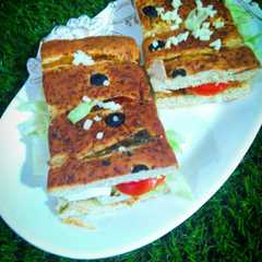 फोकासिया ब्रेड सैंडविच(Focaccia sandwiches recipe in hindi)-レシピのメイン写真