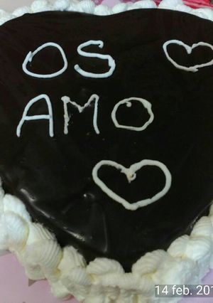 Una foto de Tarta corazón San Valentín