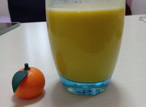 Hình của món Sữa bí đỏ đơn giản.