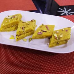 A picture of Besan ki barfi.