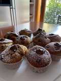 Muffin con gocce di cioccolato e nutella