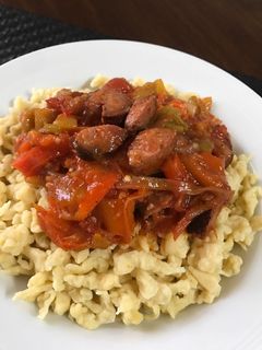 A picture of Hungarian Vegetable stew (Lecsó).
