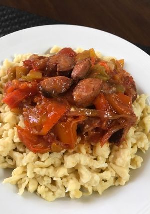 A picture of Hungarian Vegetable stew (Lecsó).