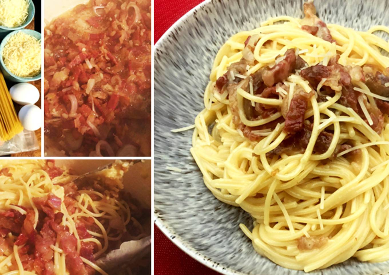 Carbonara with Wagyu whole blood bacon