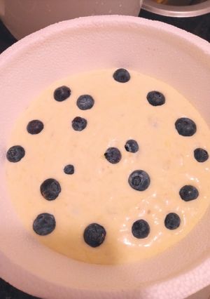 Una foto de Helado cremoso de Banana y Arándanos