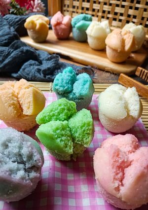 Foto resep Kue Mangkok Merekah Warna Warni