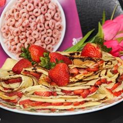 A picture of The Berry Princess’ Strawberry Nutella Crepes.
