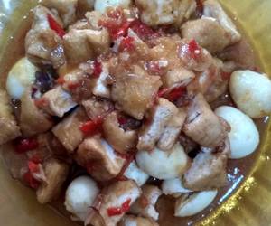 Resep mudah Tumis tahu telur puyuh sambel terasi Mantul Banget