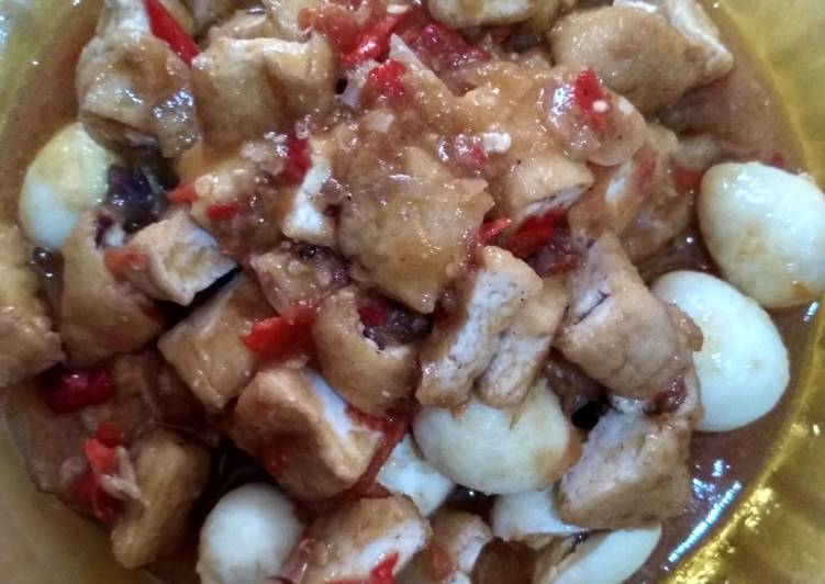 Resep Tumis tahu telur puyuh sambel terasi Anti Gagal